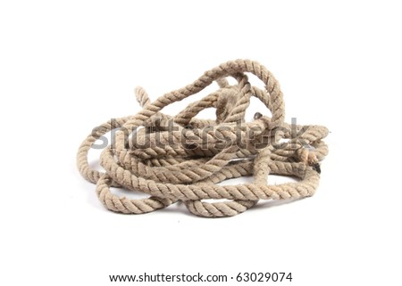 rope tangle isolated on white