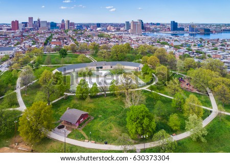 View of Riverside Park, in Baltimore, Maryland.