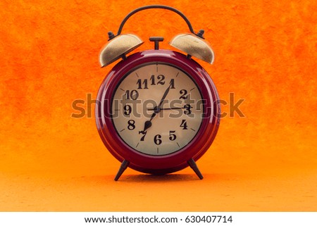 Alarm clock with Orange background