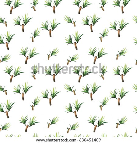 Watercolor seamless pattern with character
