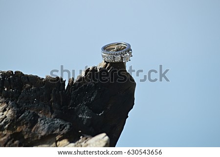 wedding ring on the beach 