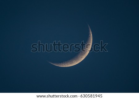 Young moon. The birth of a new moon