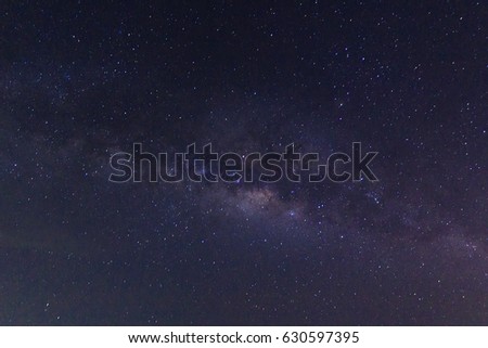 Milky way galaxy with stars and space dust in the universe,noise and grain picture style