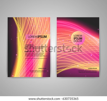 Brochure flyer layouts with abstract colorful background in A4 size. You can use it for poster, magazine cover or card templates