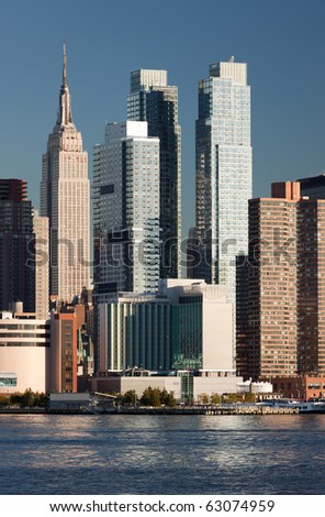 New York City panorama with Manhattan Skyline's over Hudson River