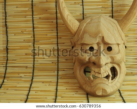 Japanese drama Wood mask.
