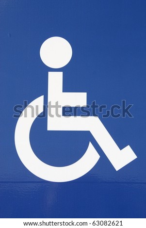 Sign showing the symbol for disabled accessibility