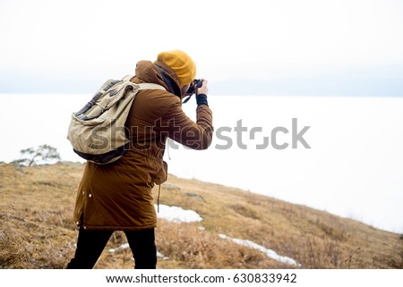 Photographers on a hill