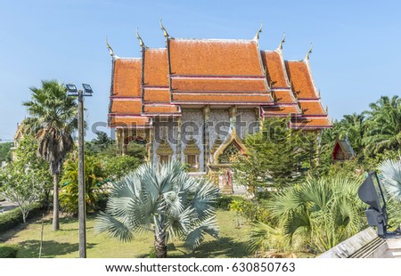 Temple with garden in Phuket, Thailand.