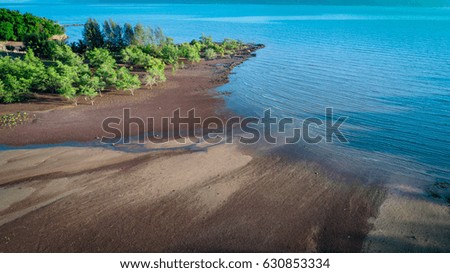 Brown sand beach