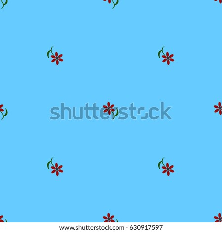 Seamless floral pattern with flowers. Vector illustration.