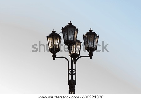 Wrought lamppost