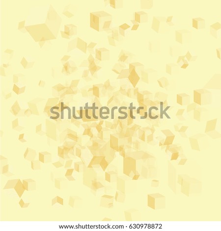 Abstract Background With Chaotically Scattered Cubes. Bright Modern Geometric Backdrop