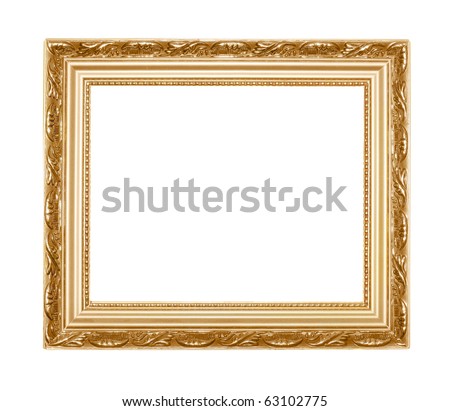 vintage picture frame isolated on white