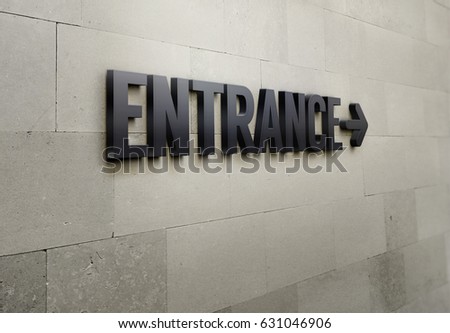 A building signage for 'Entrance'.