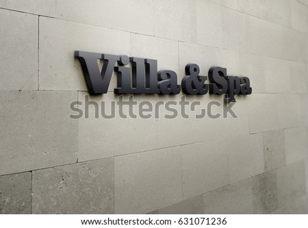 A building signage for 'Villa & Spa'.