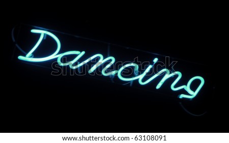 Neon sign of a dance hall.