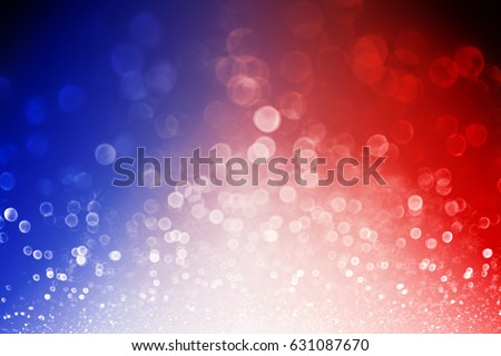 Abstract patriotic red white and blue glitter sparkle explosion background for celebrations, voting, July fireworks, memorials, labor day and elections Royalty-Free Stock Photo #631087670