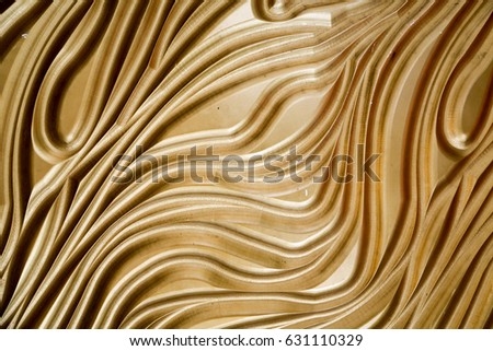 Golden engraved wall