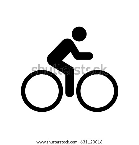 Vector Cyclist icon. Bike. Bicycle.
