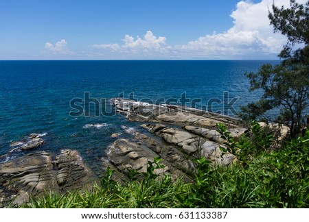 Beautiful view at the Tip of Borneo in Kudat, Sabah Borneo, Malaysia.
