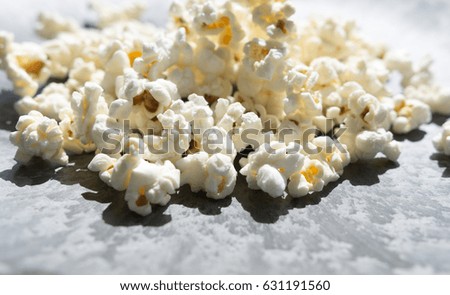 Popcorn isolated on dark background 