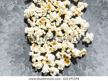 Popcorn isolated on dark background 