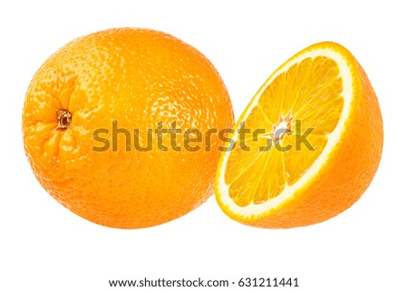 oranges isolated on the white background