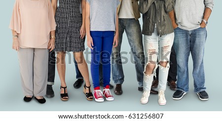 Diversity of People Generations Set Together Studio Isolated Royalty-Free Stock Photo #631256807