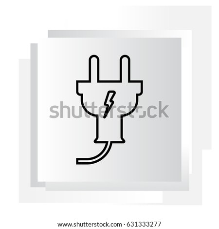 plug line icon, vector illustration