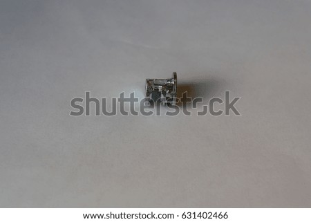 Set of furniture screws. Isolated on white