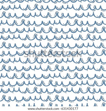 Seamless pattern of waves. Design for backdrops with sea, rivers or water texture. Figure for textiles.