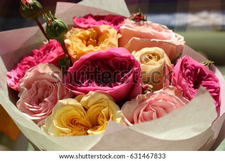Bouquet of garden roses