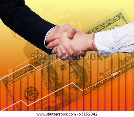 Handshake on an abstract background. The symbol of a successful business.