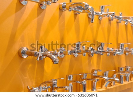 Samples of water taps