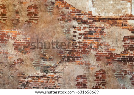Grunge Brick Wall Texture Background Royalty-Free Stock Photo #631658669