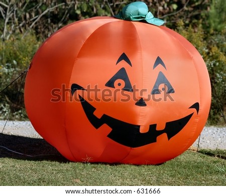 Halloween blowup pumpkin