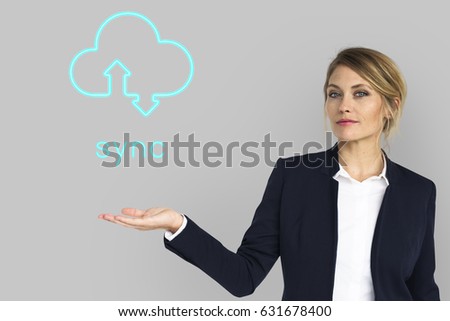 Cloud Computing Upload Download Icon Sign