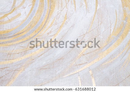 White And Gold Antique, Rustic Acrylic Colors, Brush Painted Texture, Background Texture, Space For Copy