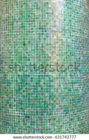 Wall Covered with Irregular Mosaics