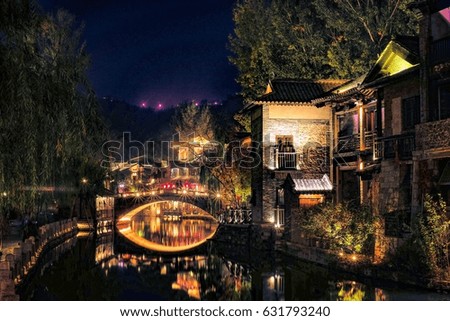 Blue Hours at Beijing Water Town 