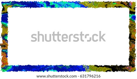 Frame for photo or text. Frame for text with grunge background. Abstract multicolor texture framing for photo or text