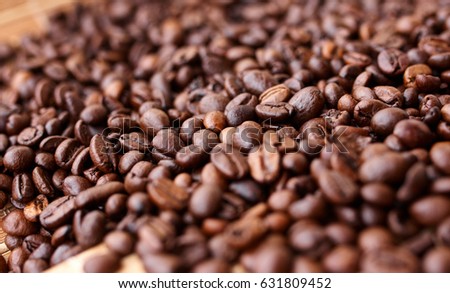 Roasted coffee beans, can be used as background