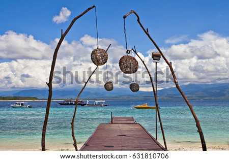 The beauty of Gili Trwangan Beach, Lombok Indonesia Royalty-Free Stock Photo #631810706