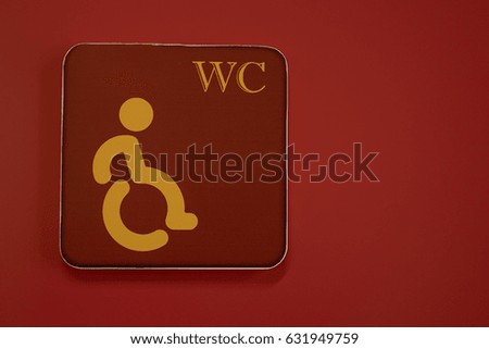 Wheelchair handicap sign