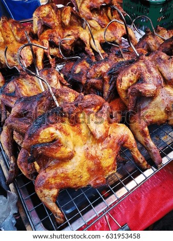 Barbecue Chicken in the market.
