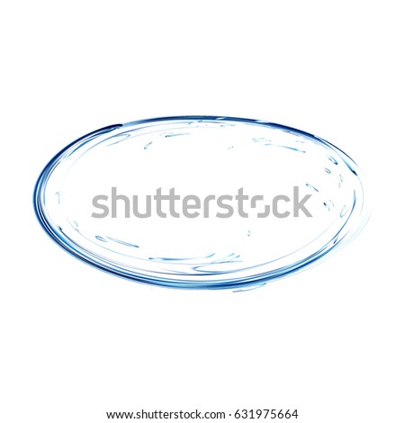 water splash circle with drops from top view isolated on white. 3d illustration vector created with gradient mesh. blue aqua surface background.