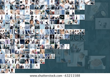 Business collage made of many business pictures