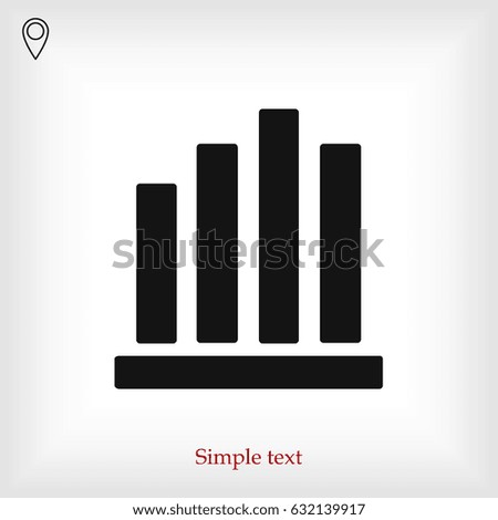 graph icon, vector best flat icon, EPS