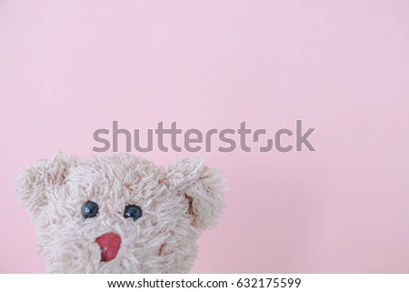 Teddy bear on pastel background